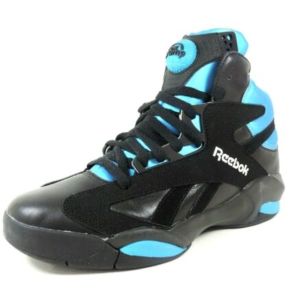 Reebok SHAQ ATTAQ Mens Shoes Black Azure - Picture 2 of 8